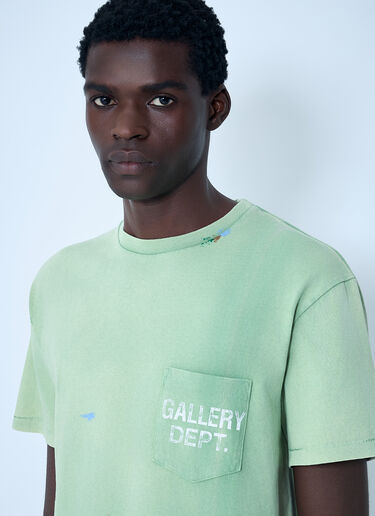 Gallery Dept. Logo Motif T-Shirt Green gdp0160016