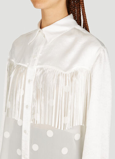 Martine Rose Fringe Shirt White mtr0253005