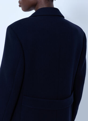LN-CC® - The Row: Bamira Double-Breasted Wool Coat - Navy The Row Bamira Double-Breasted Wool Coat Navy row0266002
