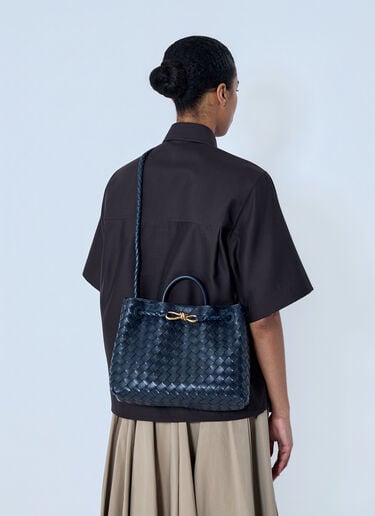 LN-CC® - Bottega Veneta: Medium Andiamo Handbag - Blue Bottega Veneta Medium Andiamo Handbag Blue bov0264013