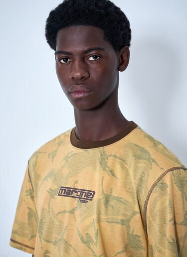 Martine Rose Printed Cotton Jersey T-Shirt Orange mtr0164013