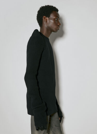 Rick Owens Panel Construction Knit Sweater Black ric0154002