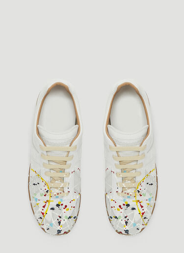 Replica Paint Drop Sneakers Maison Margiela Replica Paint Drop Sneakers White mla0137017