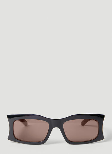 Balenciaga Hourglass Rectangle Sunglasses Black bcs0353016