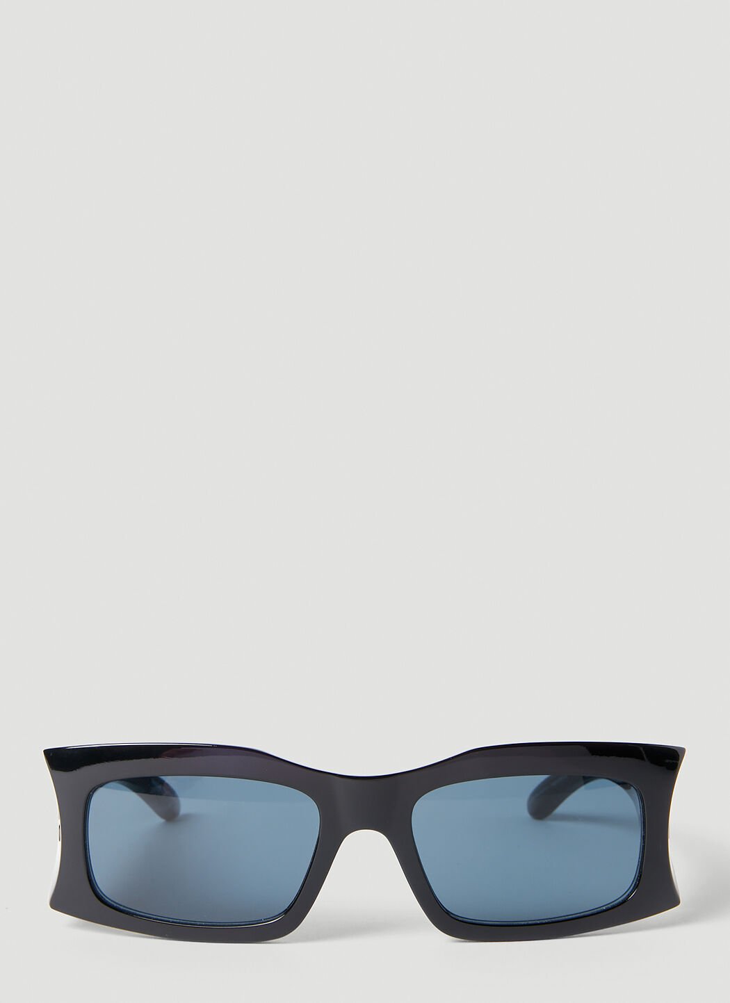 Balenciaga Hourglass Rectangle Sunglasses Silver bcs0353004