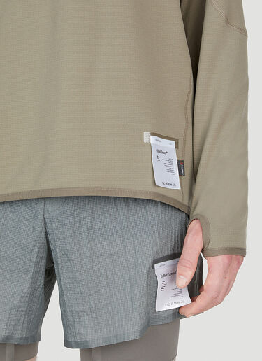 Ghostfleece Half Zip Sweatshirt Satisfy Ghostfleece Half Zip Sweatshirt Khaki sat0151012