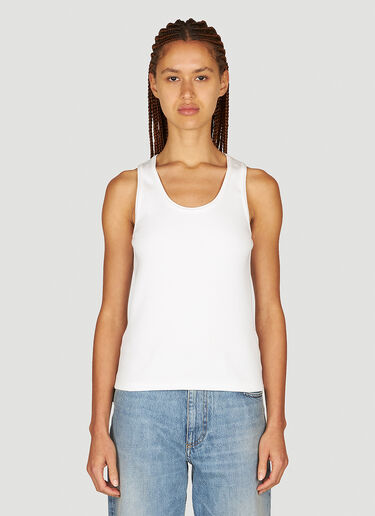 Bottega Veneta Ribbed Tank Top White bov0250066