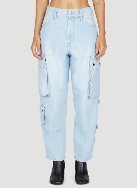 Alexander Wang Elore Cargo Jeans Blue awg0252002