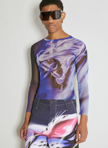 Mesh Long Sleeve Top Gerrit Jacob Mesh Long Sleeve Top Purple gjb0154005