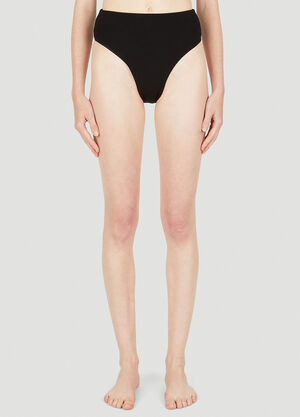 Max Mara 90s High Waisted Bouclê Bikini Bottoms Brown max0260022