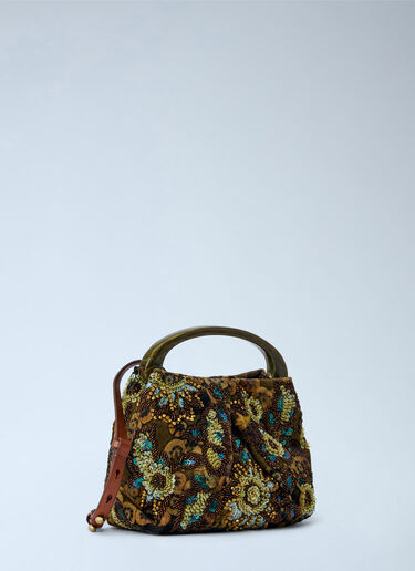 LN-CC® - Dries Van Noten: Crisp Metallic Crossbody Bag - Khaki Dries Van Noten Crisp Metallic Crossbody Bag Khaki dvn0265020