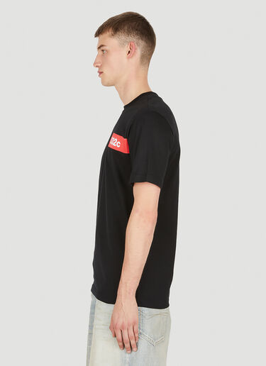 032C Logo Print Tape T-Shirt Black cee0350002
