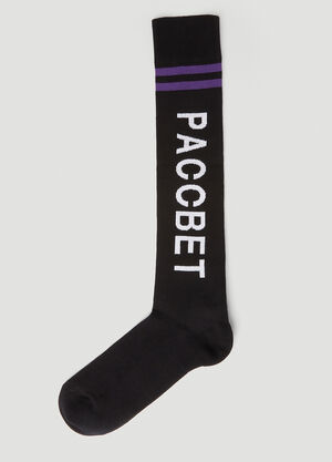 Gallery Dept. High Logo Intarsia Socks White gdp0160027