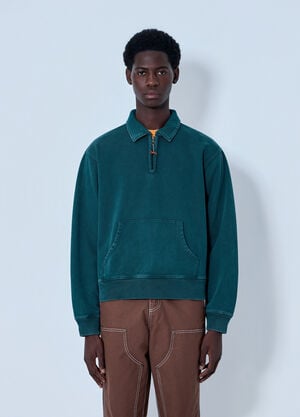 OTW by VANS x Julian Klincewicz Half-Zip Cotton Sweatshirt Green otj0164005
