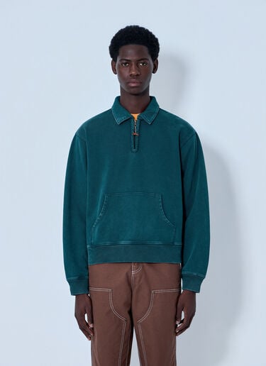 OTW by VANS x Julian Klincewicz Half-Zip Cotton Sweatshirt Green otj0164005