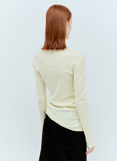 Lemaire Rib Long-Sleeve T-Shirt Yellow lem0256010
