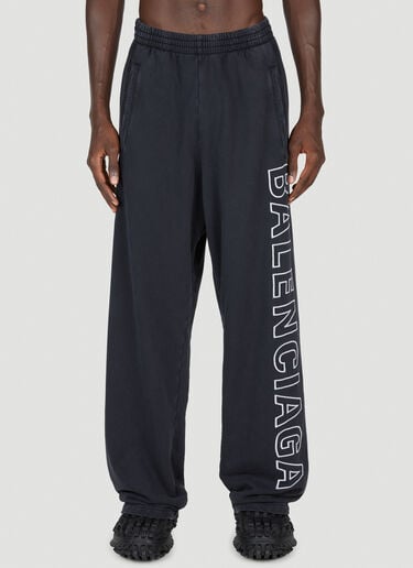 Balenciaga Logo Embroidery Track Pants Black bal0153017