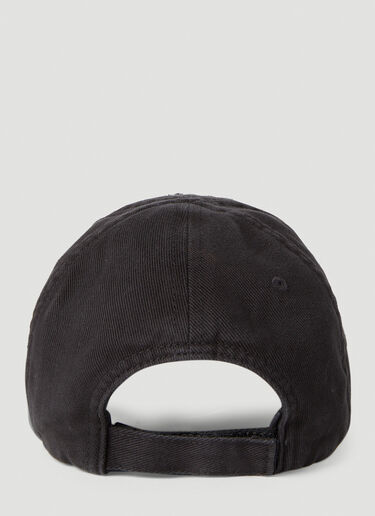 Balenciaga BB Destroyed Baseball Cap Black bal0151053