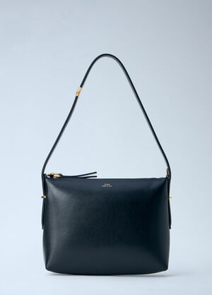 TOTEME Bevel Leather Wristlet Handbag Black tot0264039