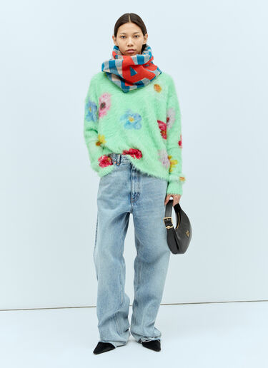 Acne Studios 格纹徽标围巾 蓝色 acn0256048