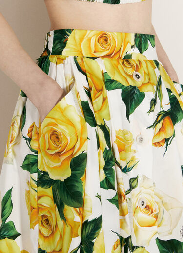 Dolce & Gabbana Circle Midi Skirt Yellow dol0255016