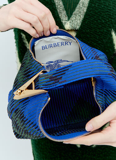 Burberry 迷你衣夹粗呢手提包 蓝色 bur0255098