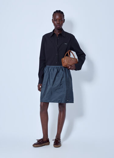 Miu Miu Technical Fabric Skirt Grey miu0266058