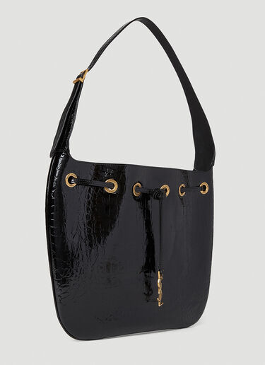 Saint Laurent Paris VII Hobo Shoulder Bag Black sla0251125