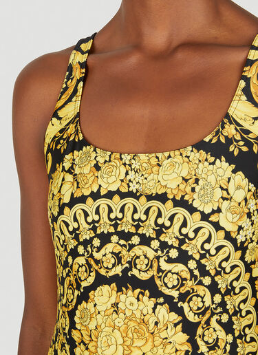 Versace Baroque Print Swimsuit Yellow vrs0249018