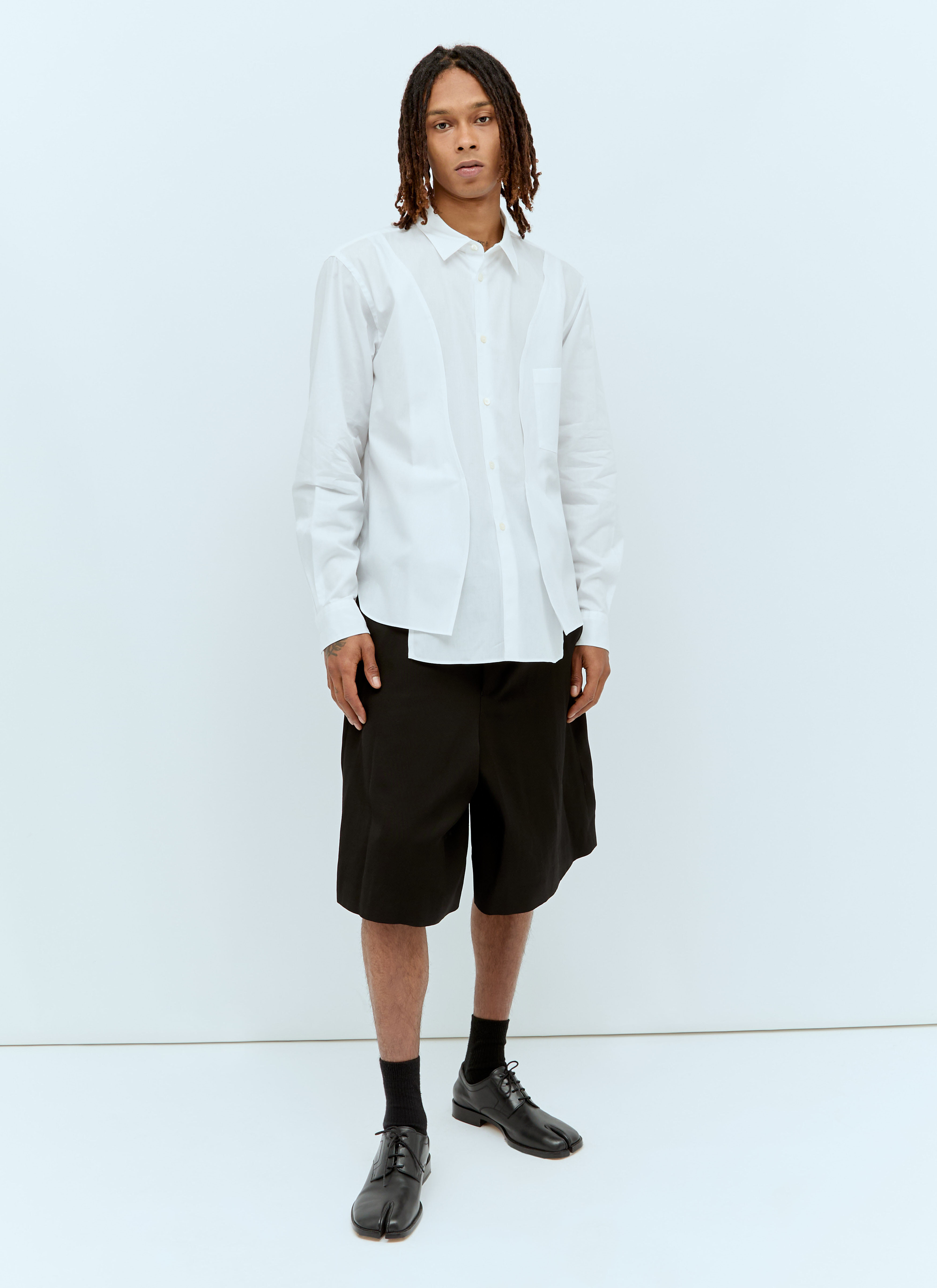 セール 海外 Comme des Garçons Homme Plus Men's' Curve Panel Shirt in トップス
