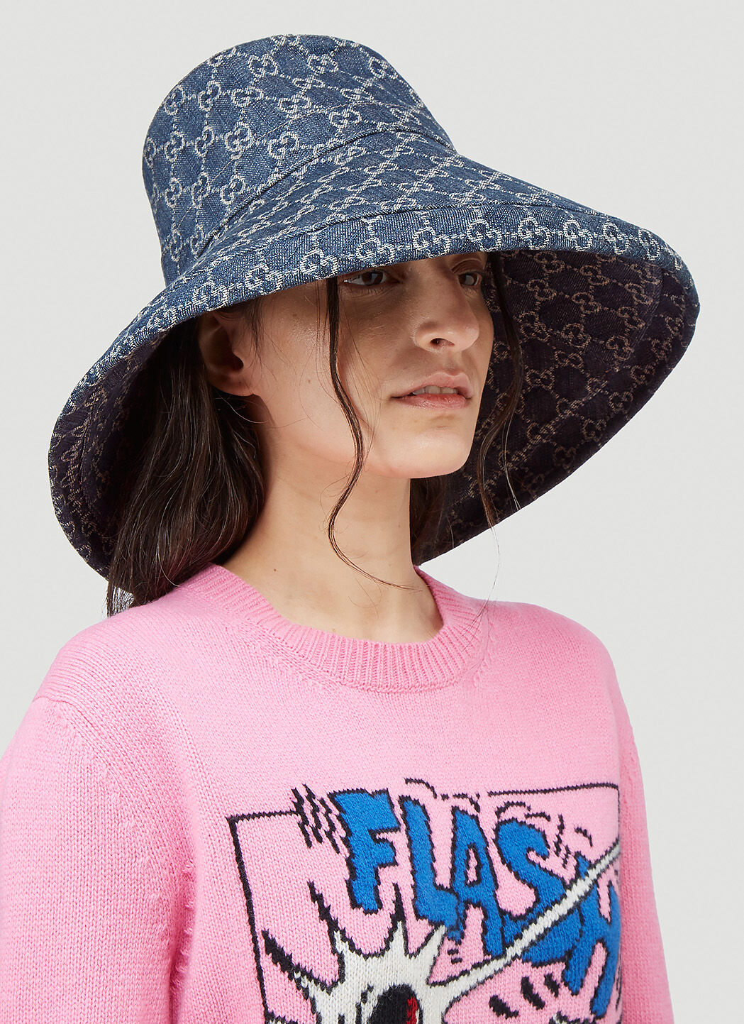 Gucci denim hat top