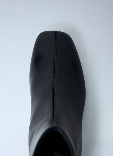 TOTEME Classic Day Leather Ankle Boots Black tot0263051