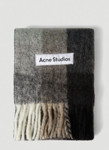 Acne Studios Check Scarf Green acn0346015