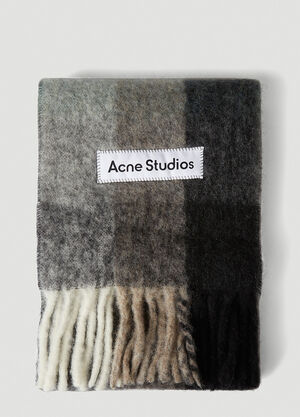 Acne Studios Check Scarf Green acn0346015