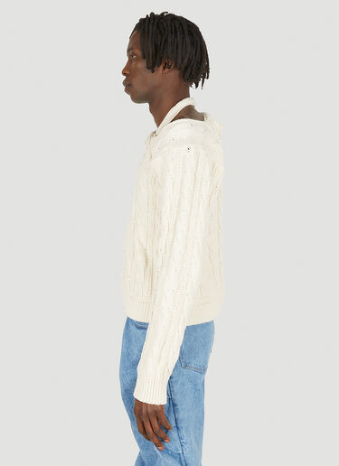 Y/Project Braided Neck Sweater Beige ypr0148003