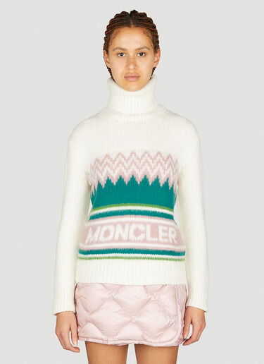 Moncler 徽标提花Polo领针织衫 白色 mon0254047