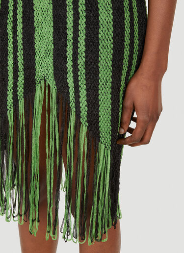 JW Anderson Braided Fringe Camisole Dress Green jwa0248008