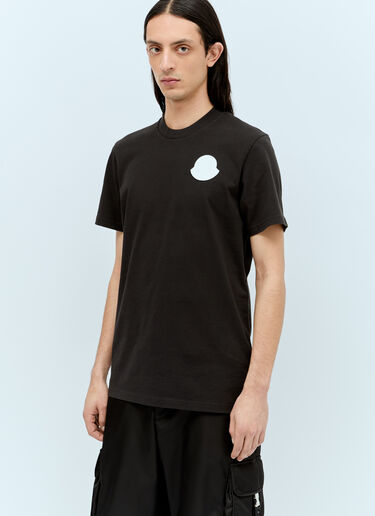 Moncler 徽标贴饰 T 恤 黑色 mon0156016