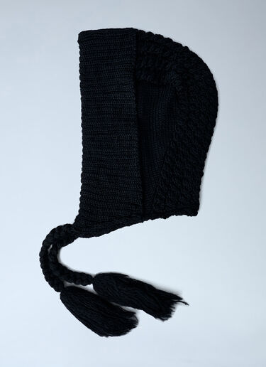 Aran Hooded Hat Yohji Yamamoto Aran Hooded Hat Black yoy0262025