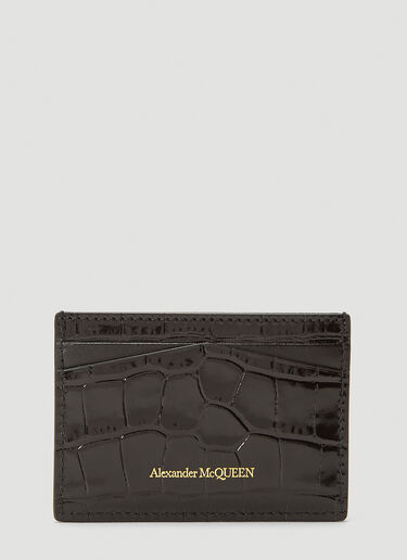 Alexander McQueen Skull Embossed Card Holder Black amq0241013