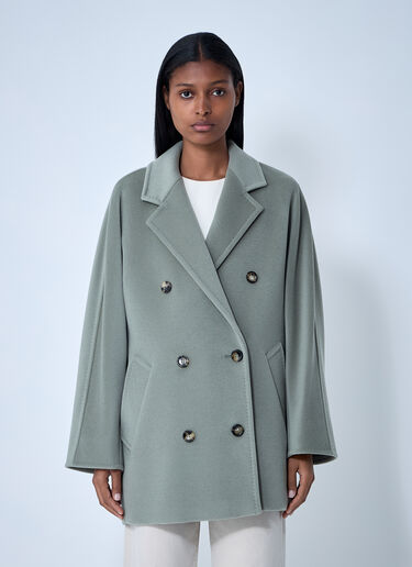 Max Mara Wool-And-Cashmere-Blend Coat Green max0261027