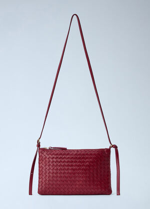 Bottega Veneta Intrecciato Piccolo Medium Pouch Red bov0265050