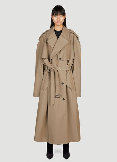 Balenciaga Oversized Trench Coat Beige bal0251007