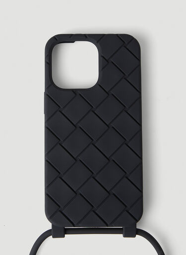 Bottega Veneta Intreccio iPhone 13 Phone Case Black bov0148150