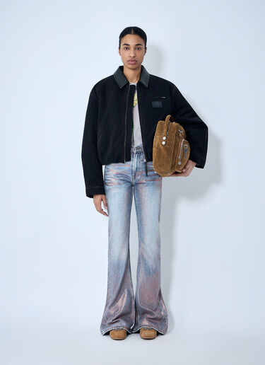 Acne Studios Fitted Glitter Jeans Blue acn0264019