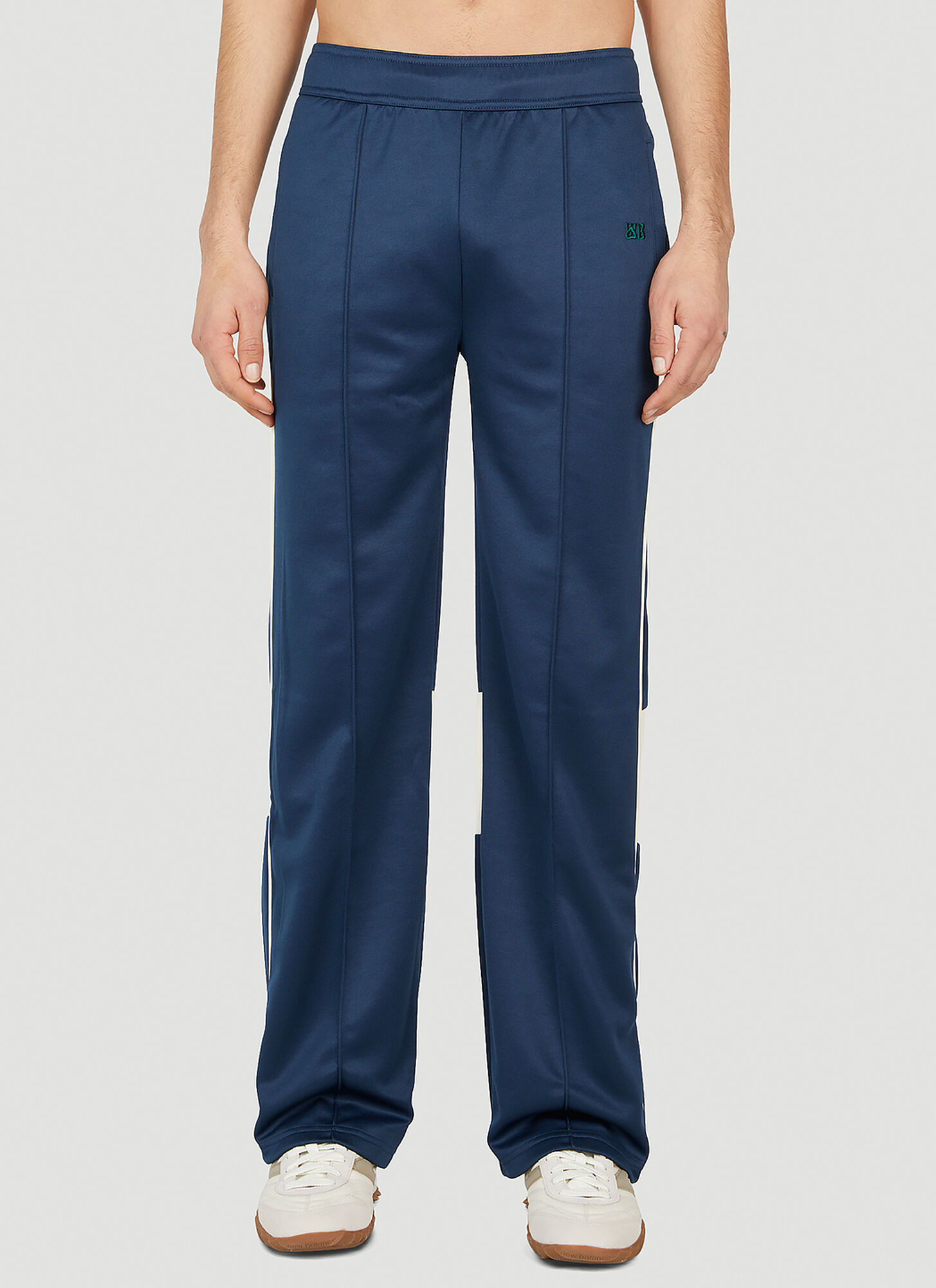 Wales Bonner Logo Embroidery Track Pants In Blue