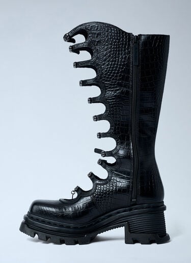 Croc-Embossed Kiki Platform Boots Dr. Martens x Marc Jacobs Croc-Embossed Kiki Platform Boots Black drc0262001