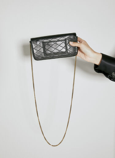 Saint Laurent Gaby Chain Phone Holder Black sla0253140