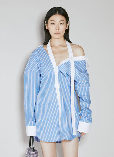 Alexander Wang Button Down Dress Blue awg0253015