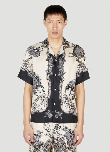 Gucci Printed Silk Shirt Cream guc0152071